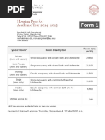 Form 1-Housing Information Fall 2014 Ed