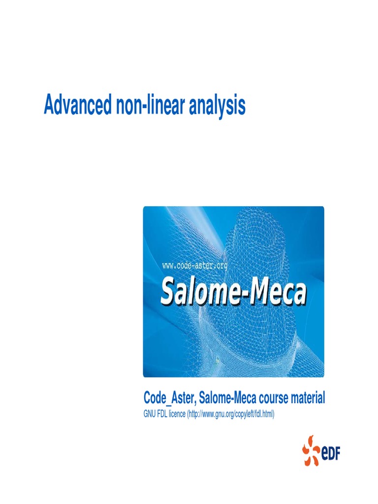 Code_Aster Nonlinear Analysis Guide | PDF | Nonlinear System ...