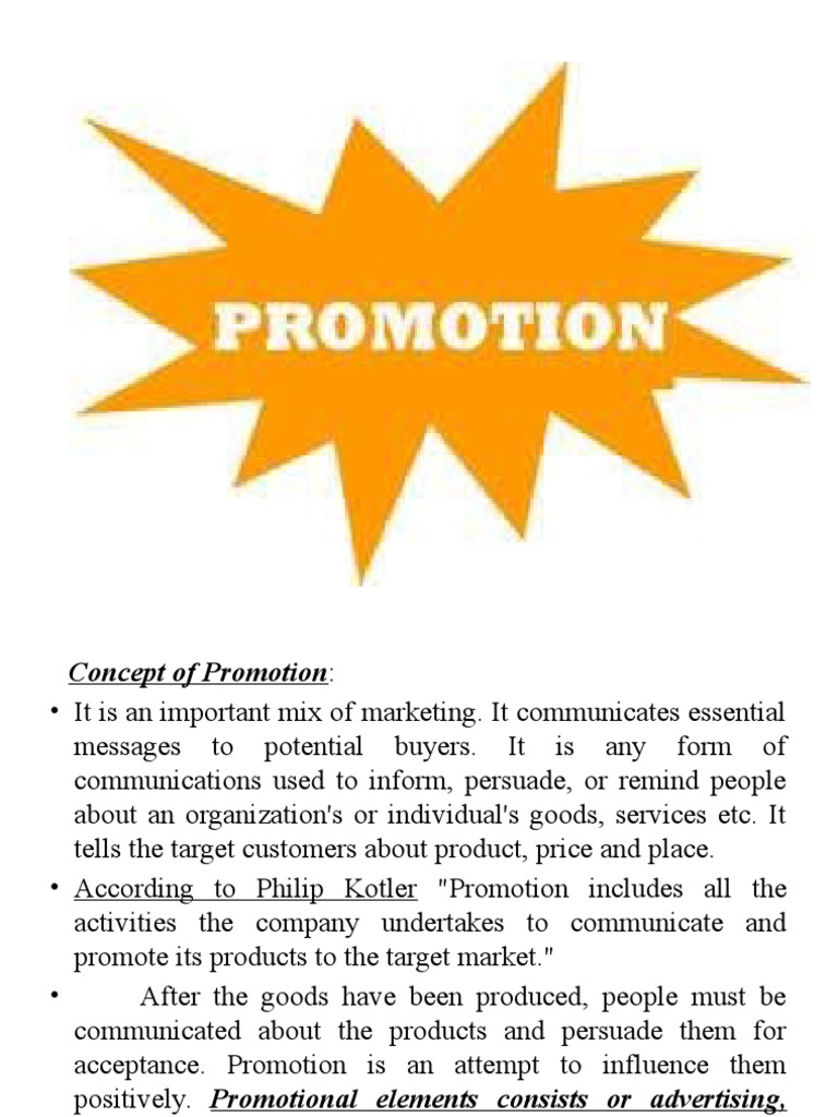 Marketing Promotion Essentials | PDF | Promotion (Marketing) | Advertising