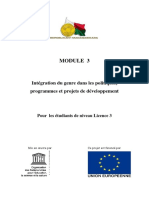 Intégration Du Genre Dans Les Politiques, Programmes Et Projets de Développement