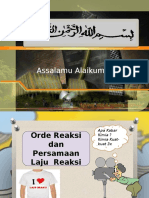 Orde Reaksi Dan Persamaan Laju Reaksi