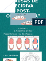 CAUSAS DE RECIDIVA Post - Ortodoncia