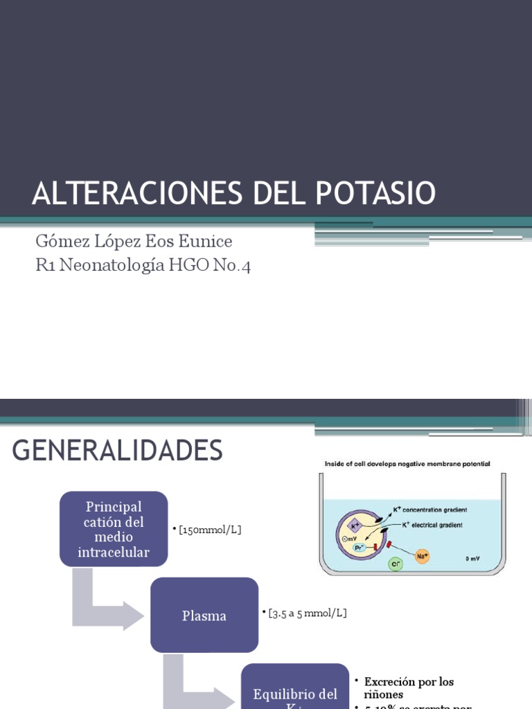 Alteraciones Del Potasio | PDF | Potasio | Dieta y nutrición