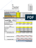 Boost Fitness Marketing Bootcamp Financial Projection Excel Spreadsheet