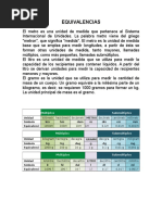 Equivalencias y Submúltiplos