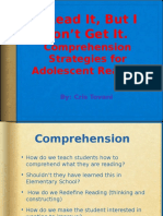 I Read It, But I Don't Get It.: Comprehension Strategies For Adolescent Readers