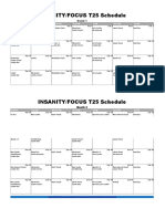 Insanity Focus t25 Calendar