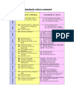 Calendario comunal agrícola y cívico Puerto Maldonado