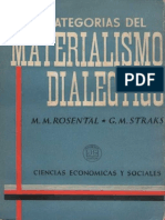 m. Rosental - Categorias Del Materialismo Dialectico