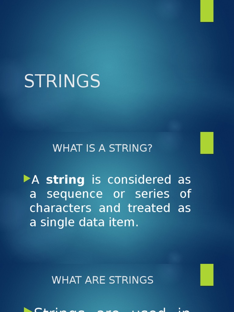 Understanding Strings in ICT | PDF