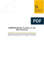 4 - Planilla de Metrados