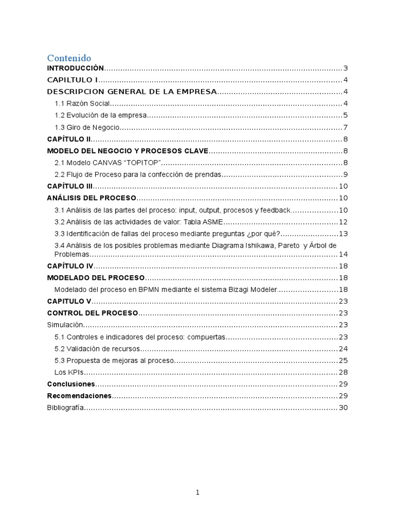 Organigrama y Proceso en Topitop | PDF | Indicador de rendimiento ...