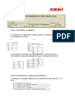 Prueba 6 Algebra