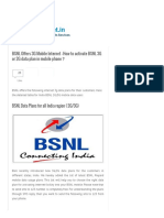BSNL Offers 3G Mobile Internet - How To Activate BSNL 3G or 2G Data Plan in Mobile Phone - Telecom News Plans and Customer Care
