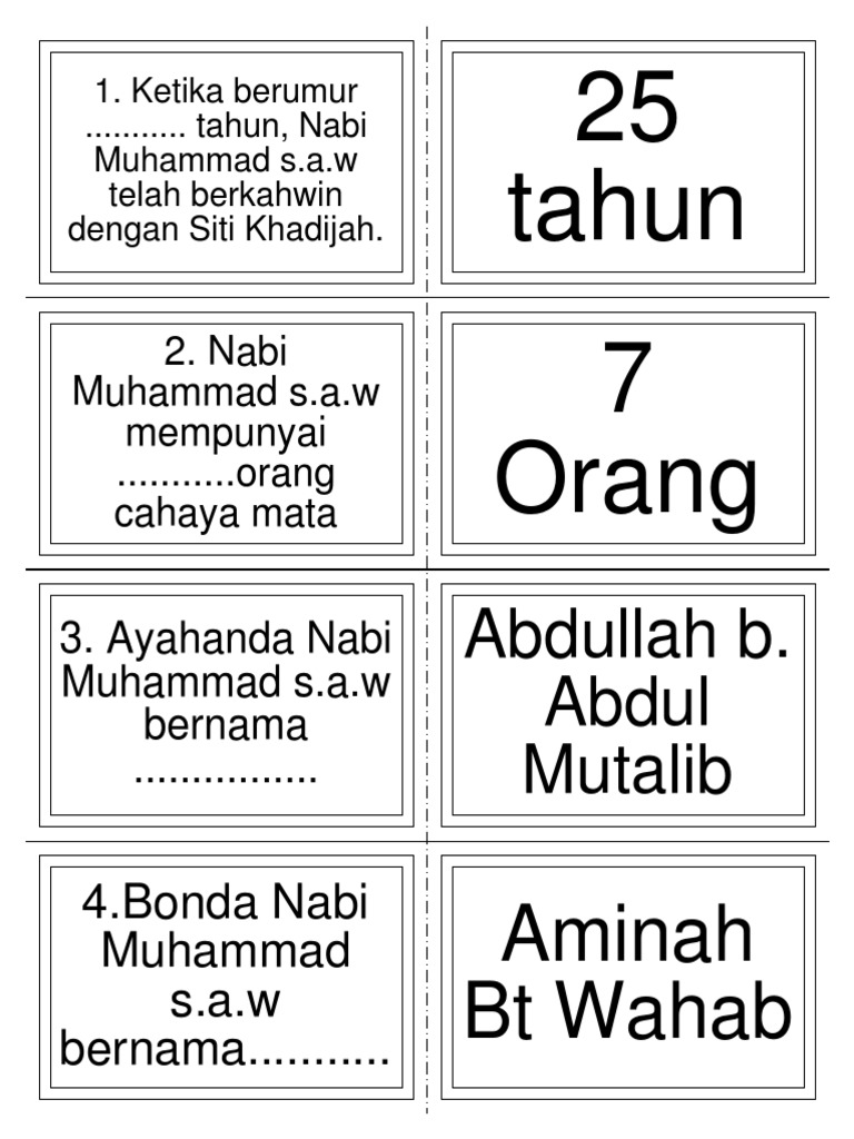 Kuiz Sirah Thn 2 Dan 3 Kafa Pdf