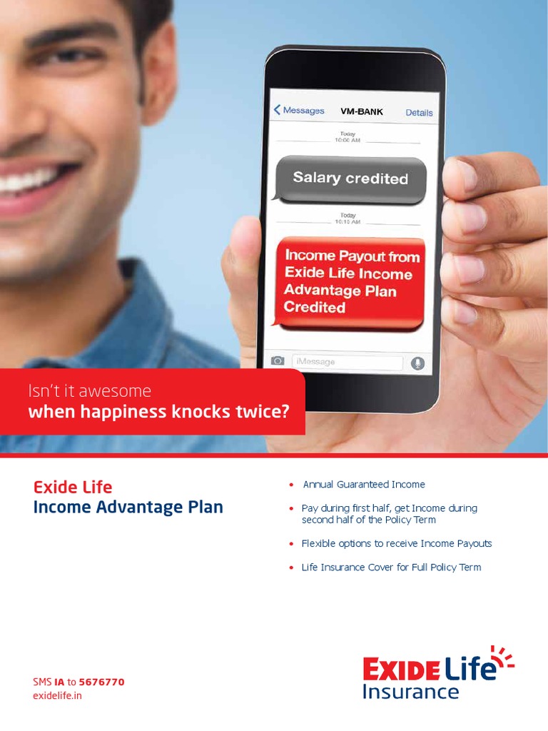Exide Life Income Advantage Plan Brochure | PDF | Assignment (Law ...