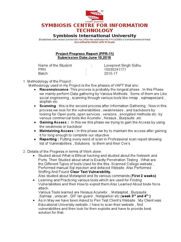 Pentesting Report Vulnerability (Computing)Test Pentesting Report Vulnerability (Computing)Test