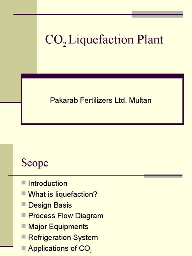 Co2 Liquefaction Plant Pdf Heat Exchanger Carbon Dioxide