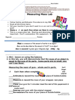 measuring mass and ipad matter lab sheets