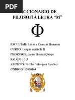Diccionario de Filosofía Letra M