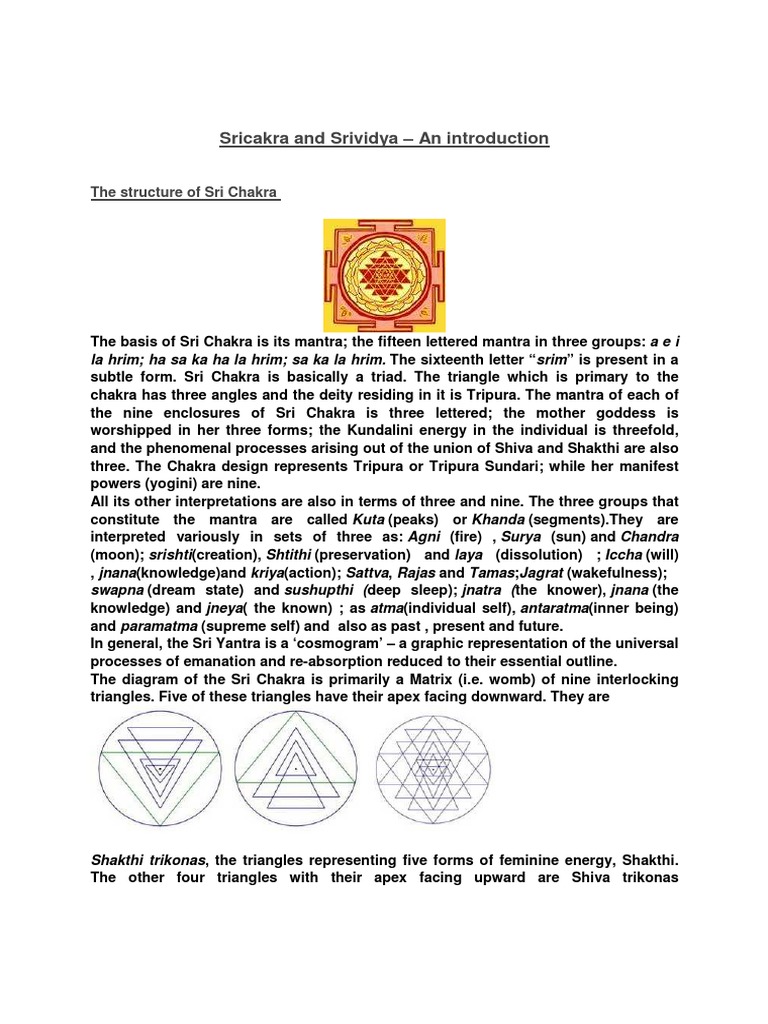 Understanding Sri Chakra and Srividya | PDF | Devi | Shiva