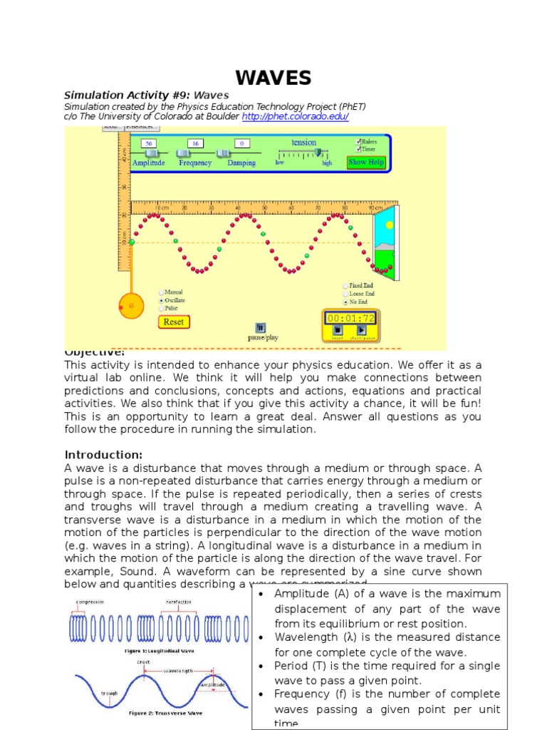 Interactive Waves Simulation Guide | PDF | Waves | Frequency