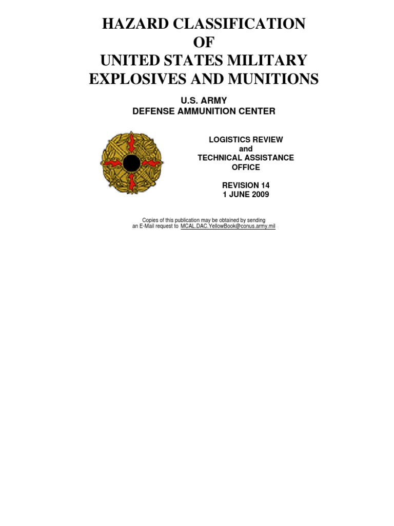 Hazard Classification of Military Explosives | PDF | Bomb Disposal ...