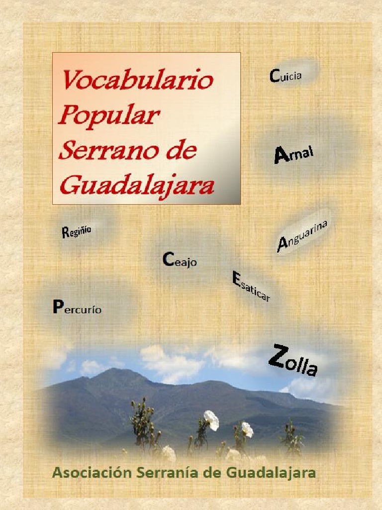 Vocabulario Popular Serrano: Preservando la rica herencia lingüística de la  Serranía de Guadalajara, PDF