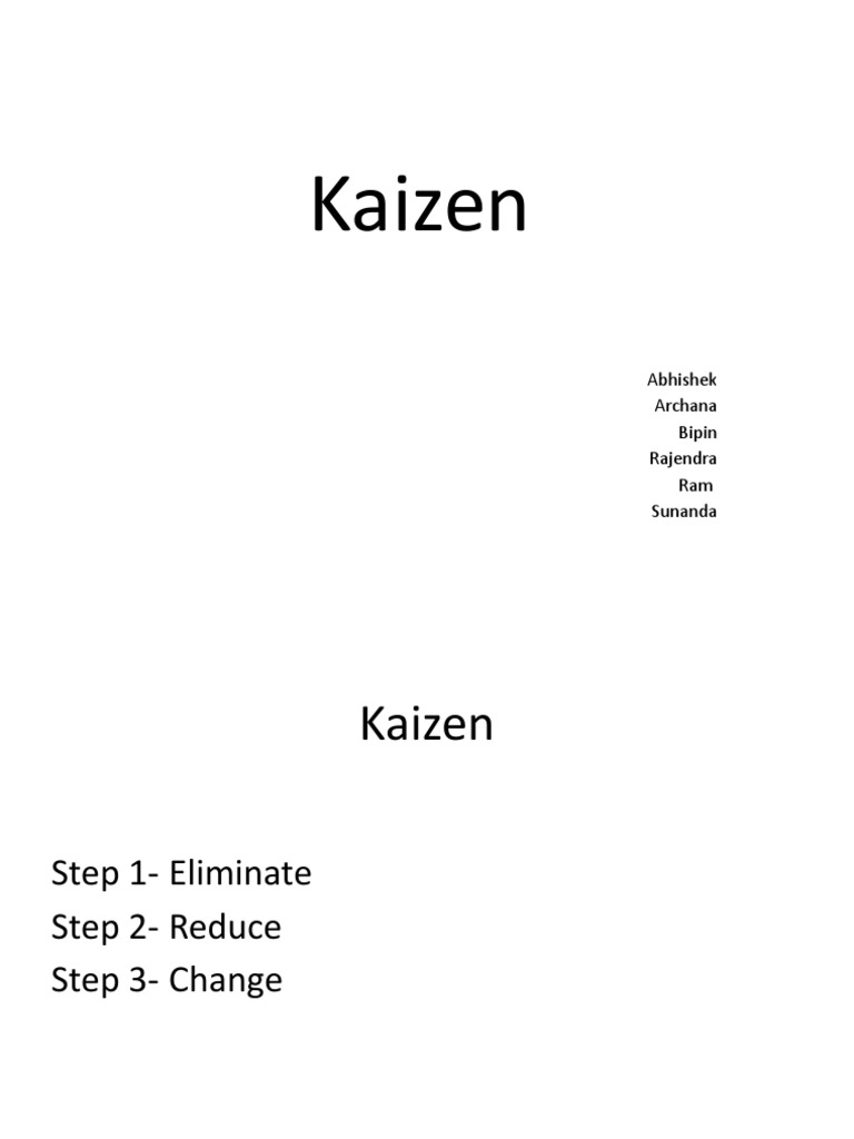 Kaizen | PDF