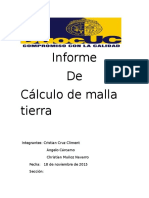 Informe de Calculo de Malla Tierra