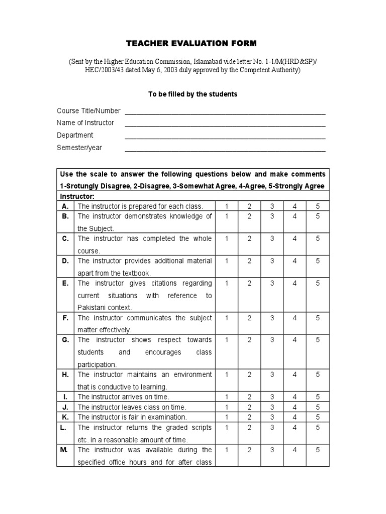 Evaluation Form | PDF | Evaluation | Thesis