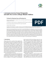 Correlation Between Serum Osteopontin and MiR-181a Levels in Allergis Rhinitis Children