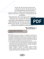 Identificacion de Las Tecnica de Mineria de Datos para Apoyar La Toma de Dicisiones Empresaarials