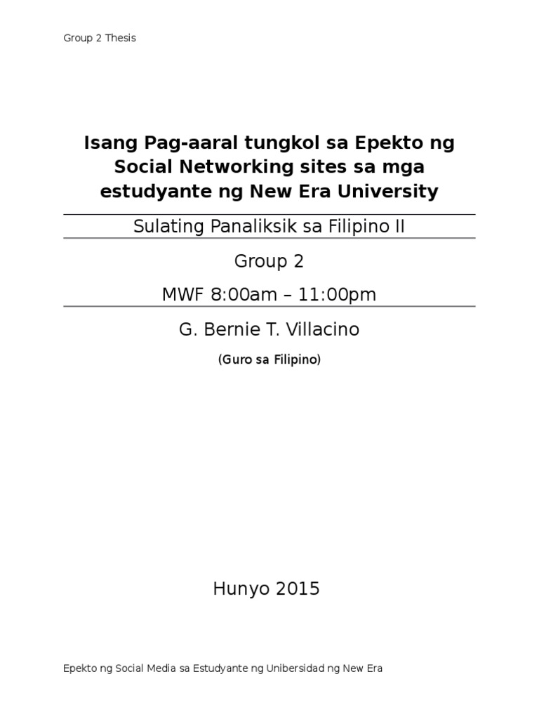 thesis defense in tagalog