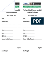 Android Workshop Form