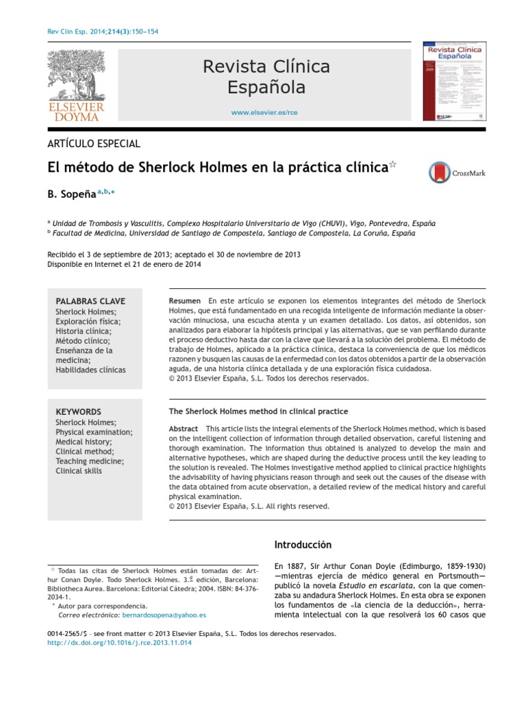 Metodo Sherlock Holmes | PDF | Sherlock Holmes | Clínica