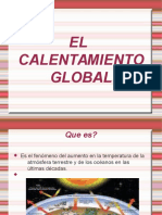 El Calentamiento Global en Diapositiva