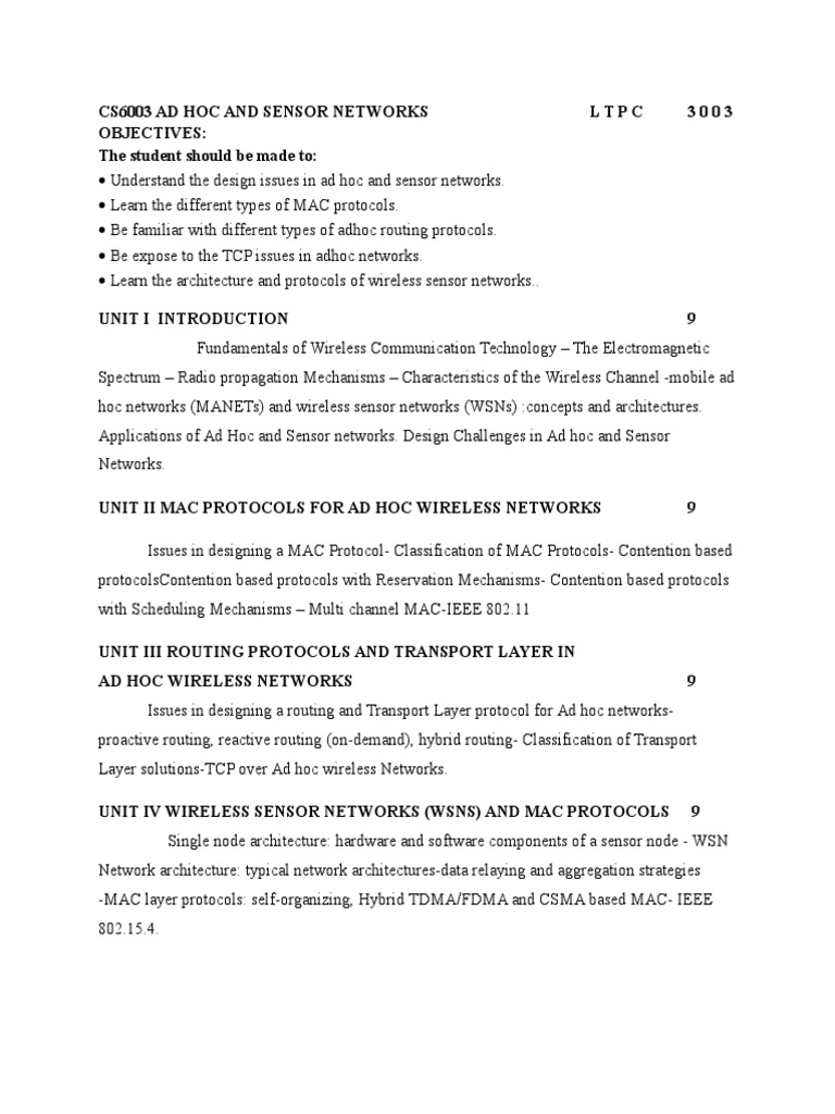 MAC Protocols in Ad Hoc Networks | PDF | Wireless Ad Hoc Network ...