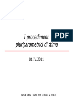 Procedimenti Pluriparametrici Di Stima