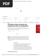 Cientistas Descobrem Material Capaz de Transformar CO2 Em Combustível