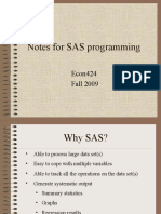 Notes For SAS Programming Fall2009