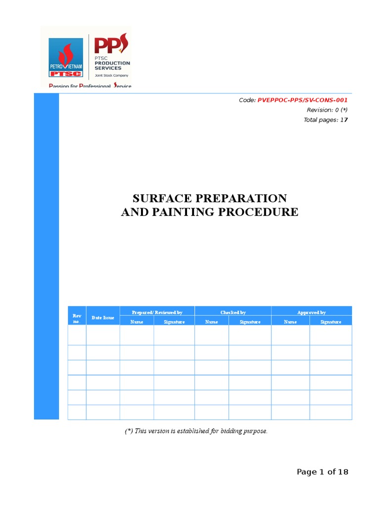 Painting Procedure PDF Paint Manmade Materials