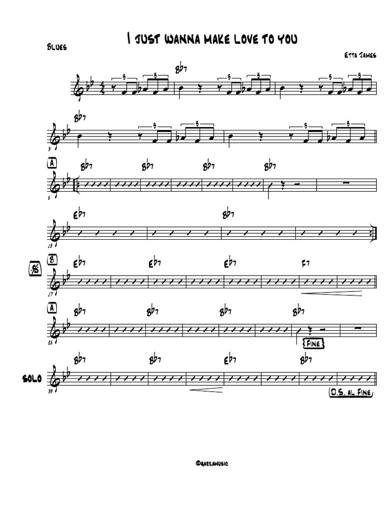 I Just Wanna Make Love To You Pdf