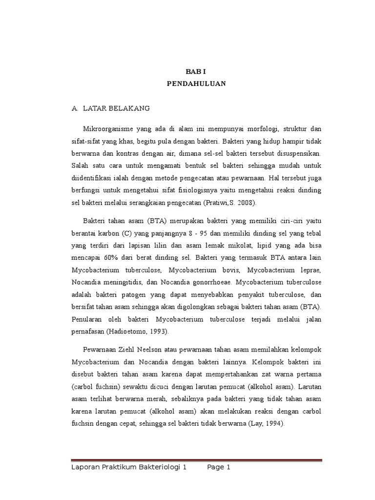 Laporan Pewarnaan Bta