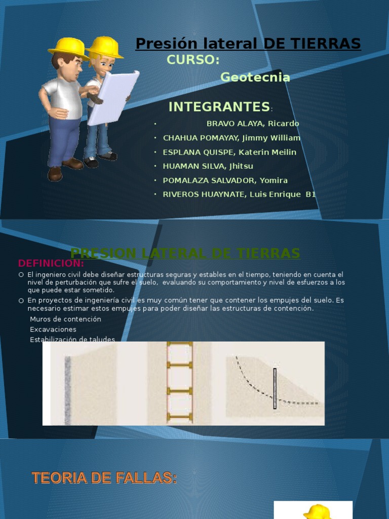 Presion Lateral de Tierras Falla (geología) Ciencias fisicas