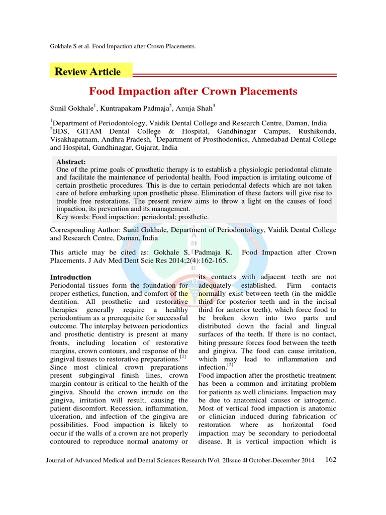 21. Food Impaction.20150102105737 Dentistry Dentistry Branches