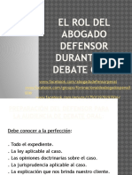 Debate Oral. Rol Del Defensor