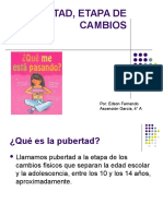 los cambios en la pubertad