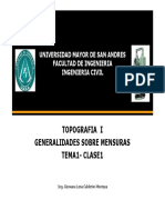 1GESTION 2016 TEMA1 Clase 1 Generalidades de Mensuras Topo I PDF