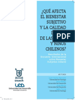 Qué afecta el bienestar subjetivo y la calidad de vida de las niñas y niños chilenos